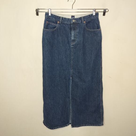 Gap Dresses & Skirts - Gap Denim Jean Maxi Skirt Y2K 100% Cotton
